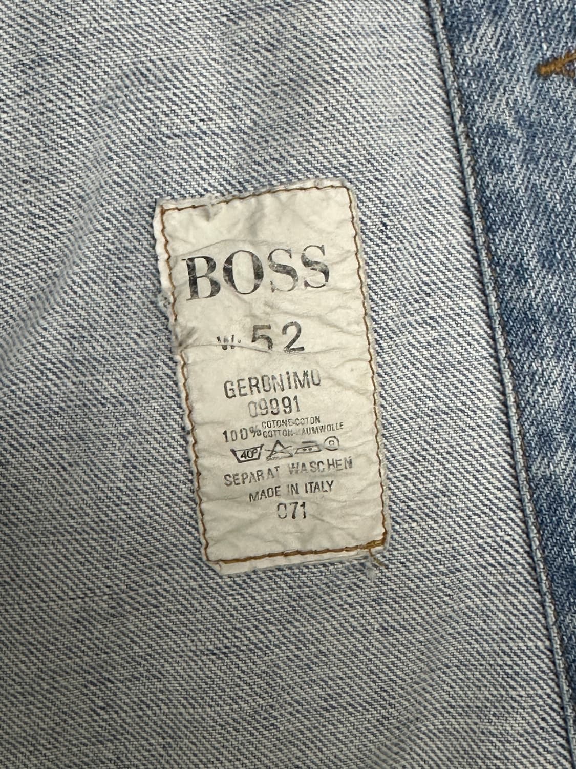 90s HUGO BOSS 데님 트러커 자켓 52 상품이미지8