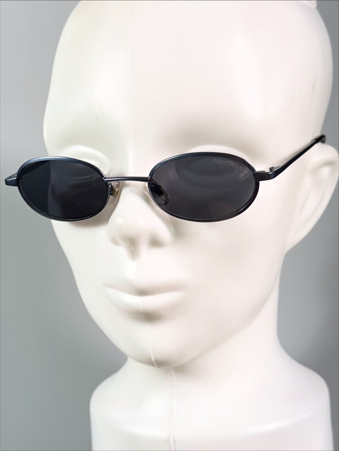 90s FASHION LINE 스틸 블루 슬림 스퀘어 빈티지 선글라스 상품이미지6