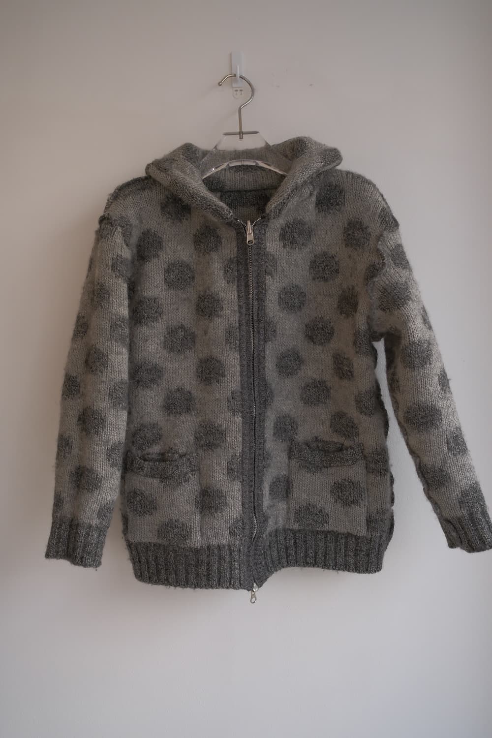 Dot cowichan alpaca 2way knit zip-up 상품이미지9