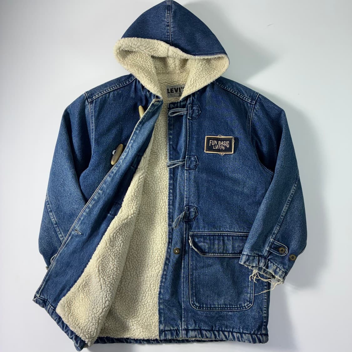 Levi's 리바이스 80‘s 실버라벨 쉐르파 데님 더플 코트 상품이미지3