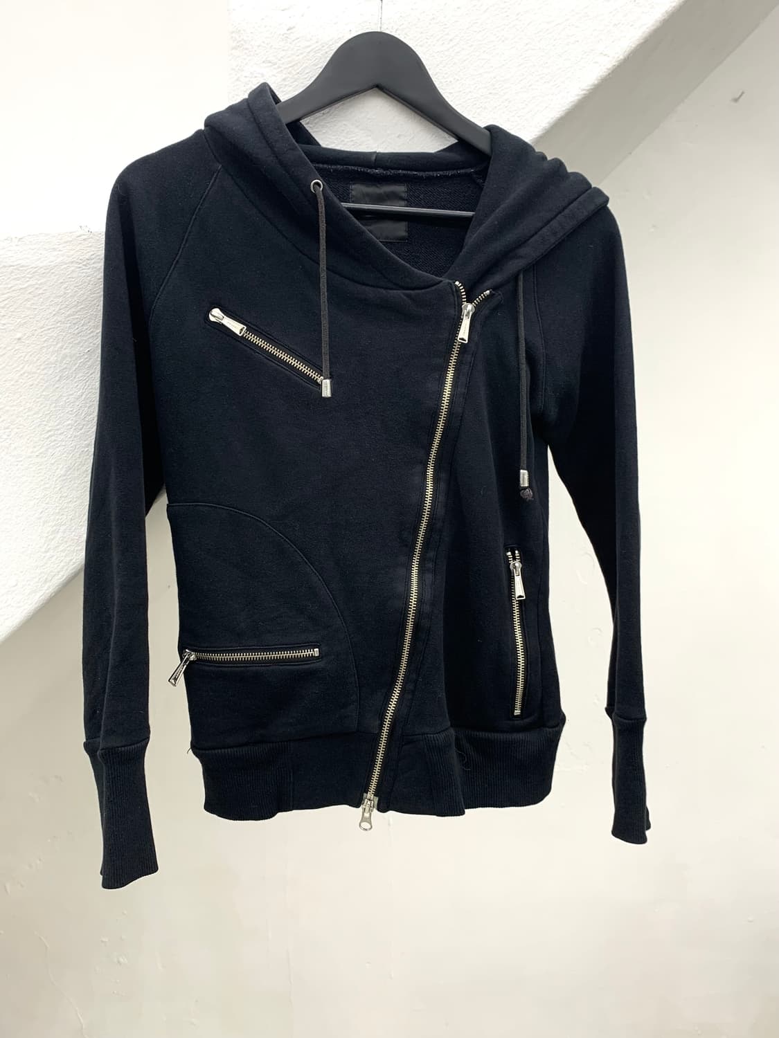 Moussy asymmetrical rider hood jacket 상품이미지4