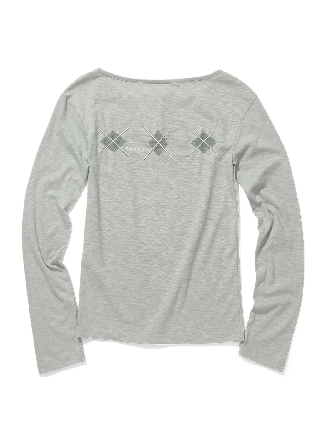 오들리워크샵 Argyle Henley Tee, Heather 상품이미지2