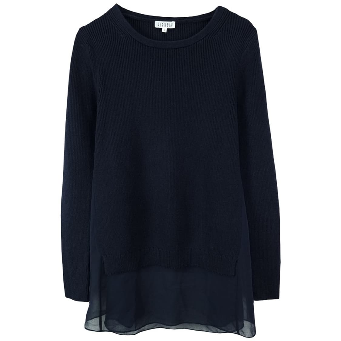 [끌로디 피에로] 레이어드 도킹 니트 네이비 M19251 상품이미지2