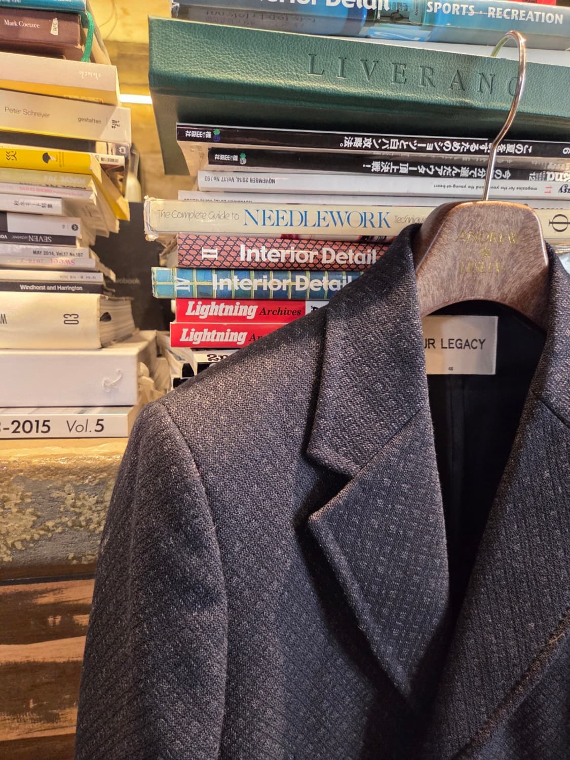 아워레가시 자가드패턴코트 상품이미지3