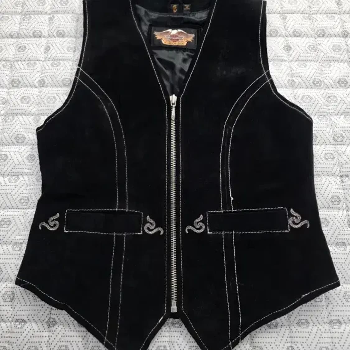 할리데이비슨 여성 스웨이드 레더 베스트 S 상품이미지1