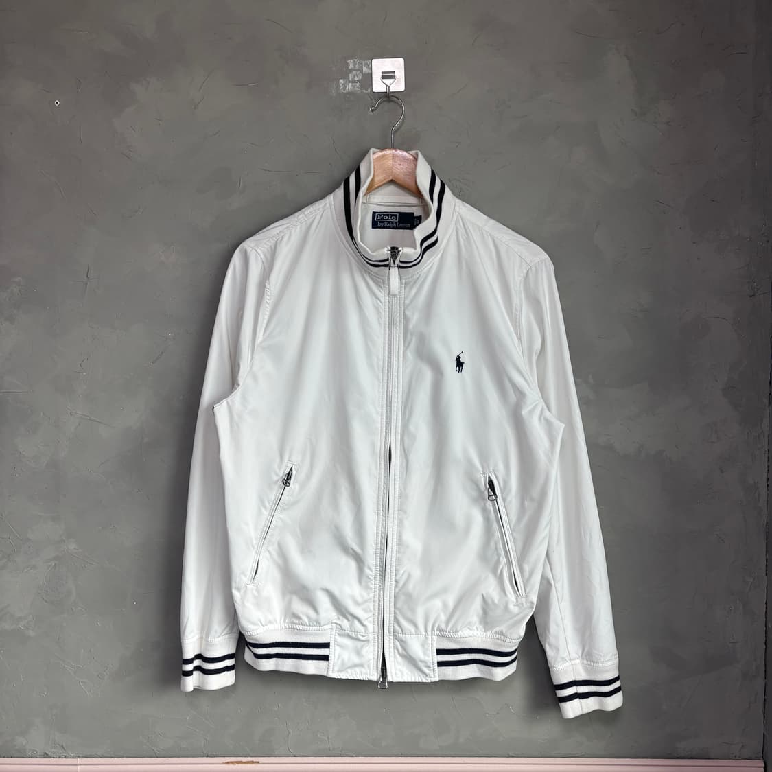 폴로 랄프로렌 바람막이 블루종 자켓 화이트 상품이미지1