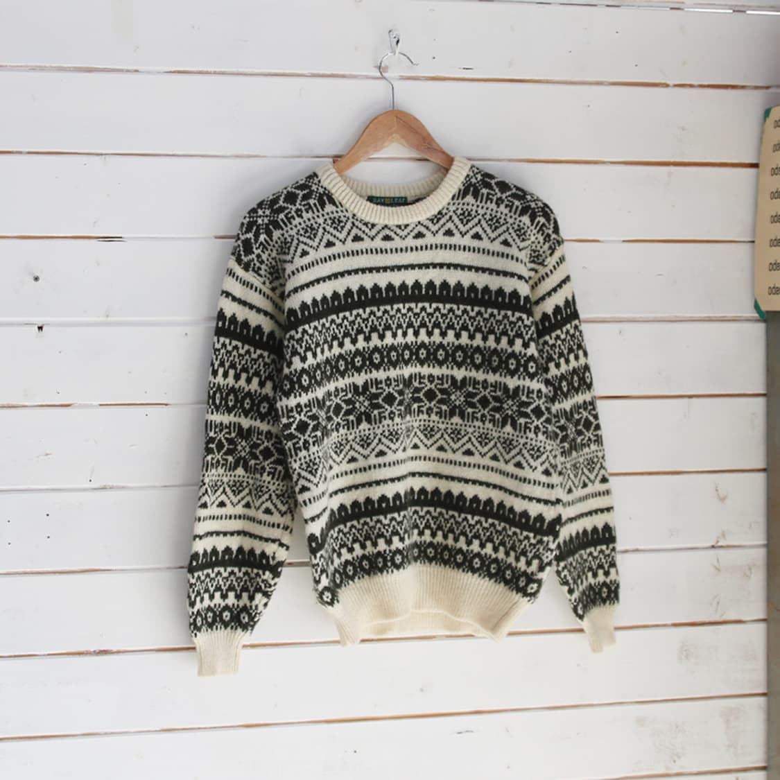 (착용컷) BAY LEAF 노르딕 패턴 니트 (남성용 98-100) 상품이미지1