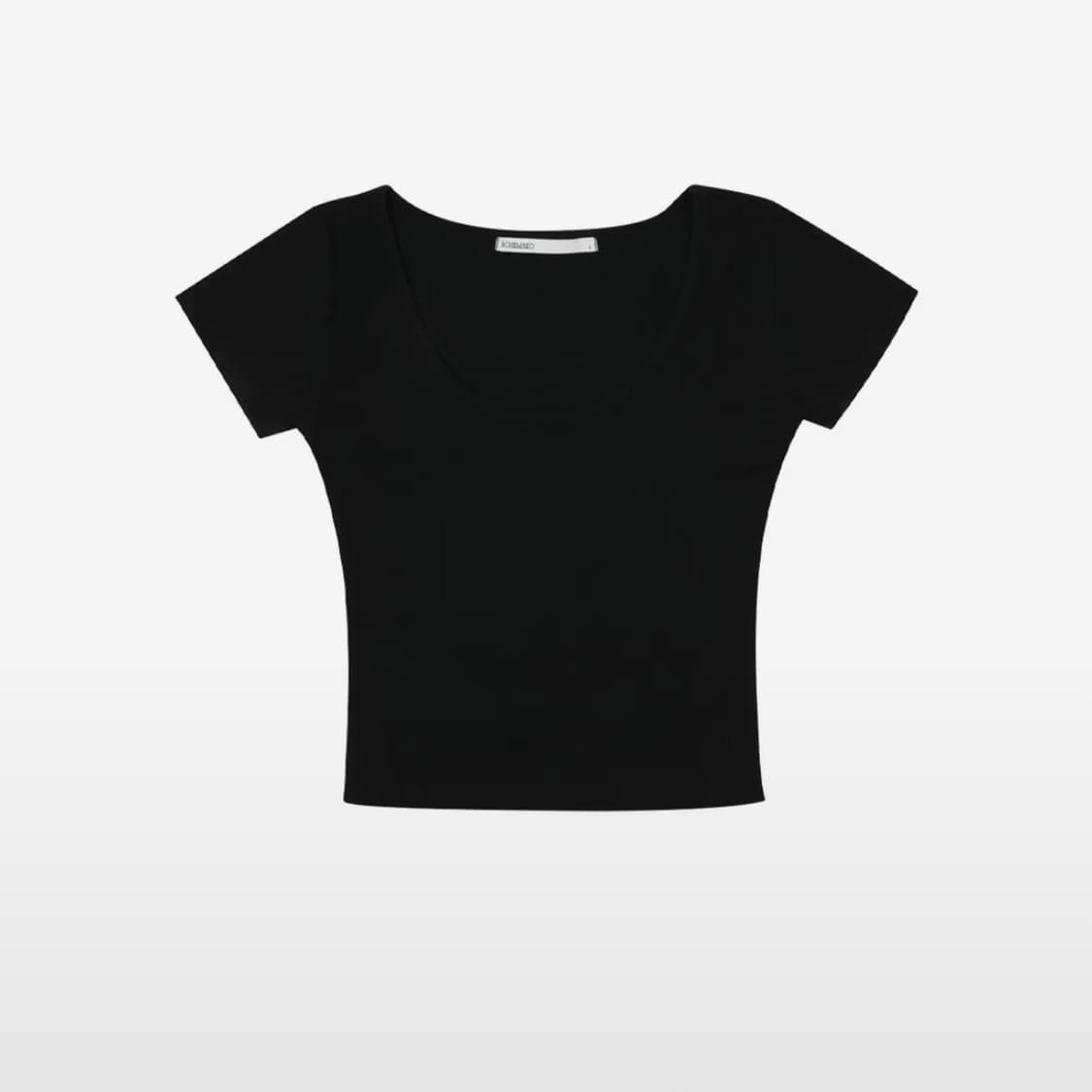 보헤미안 서울 하프 리브드 티 블랙 HALF RIBBED T 상품이미지1