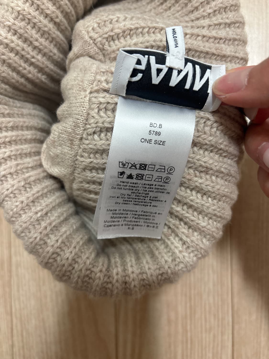 [가니 GANNI] 로고 울 비니 (샌드베이지 / 미착용 새상품) 상품이미지2