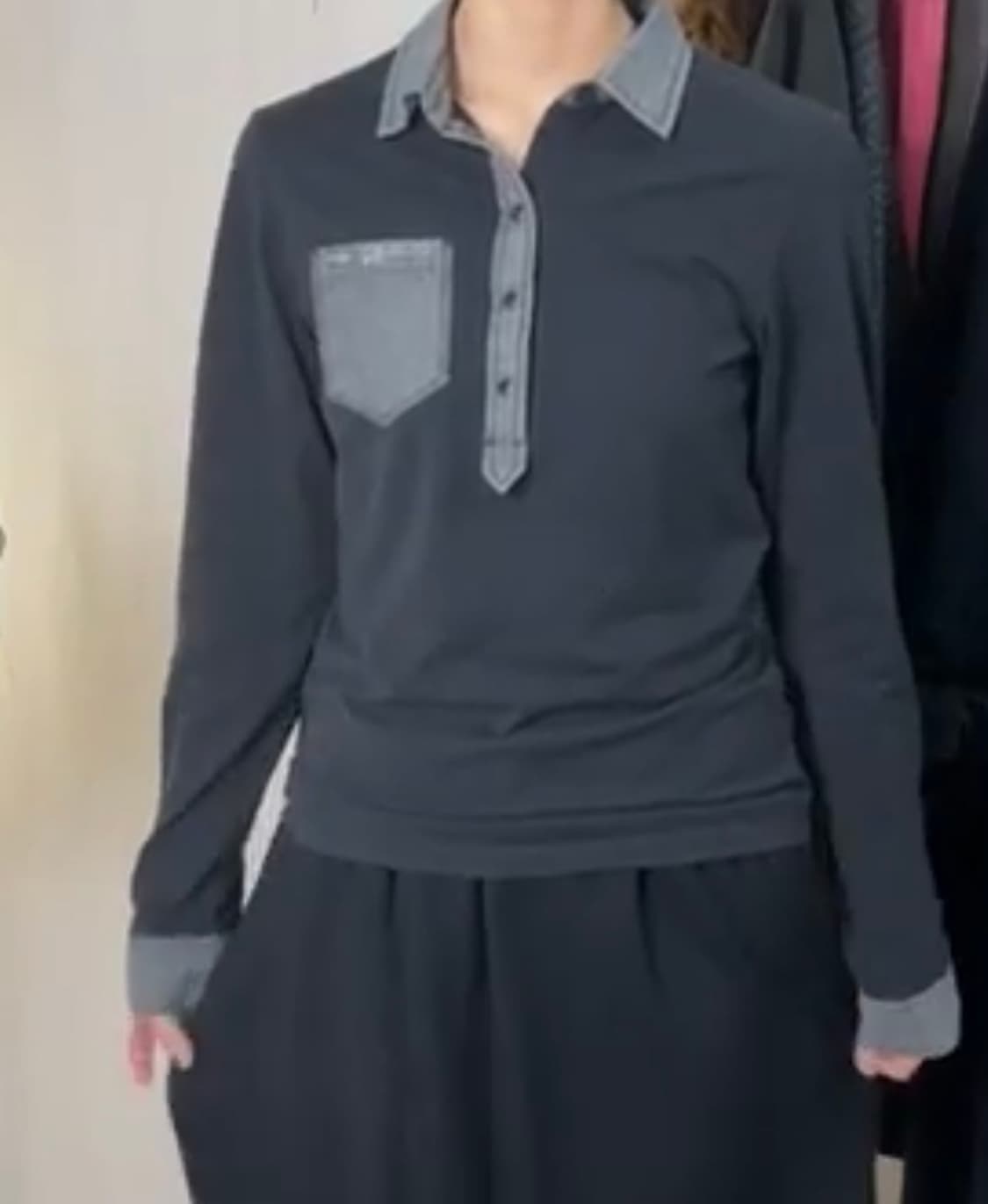 디젤 긴팔 티셔츠 카라티 상품이미지1