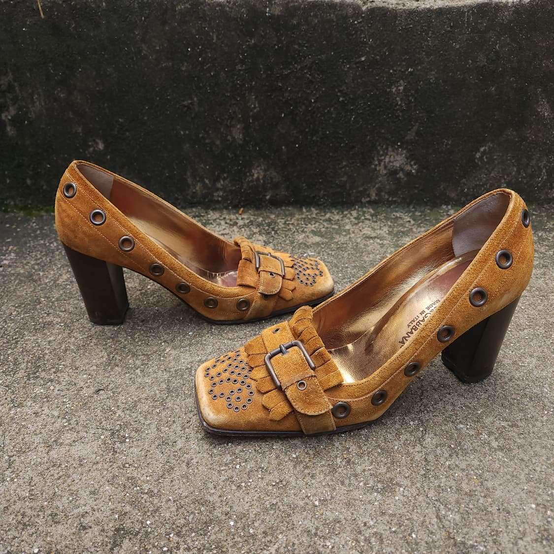 [36.5] Dolce & Gabbana 스웨이드 여성 구두 상품이미지6