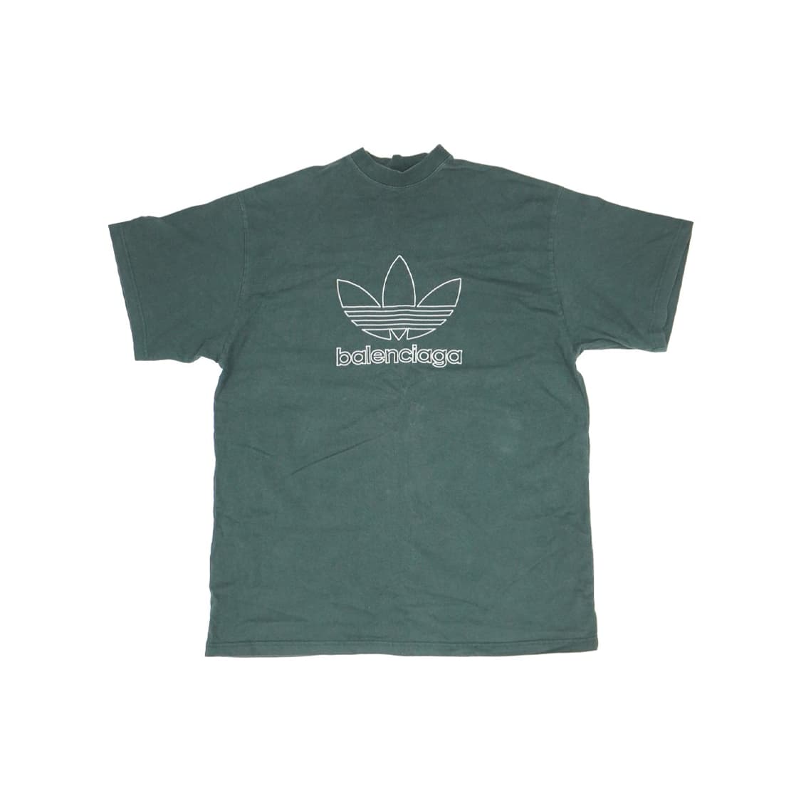 발렌시아가 x 아디다스 723976TNVN 오버사이즈 티셔츠 다크 그린 상품이미지1