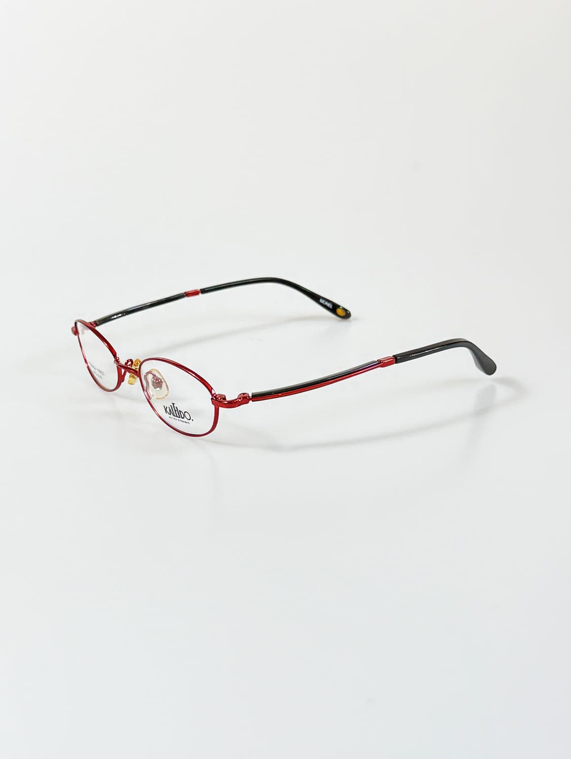 90s KALEIDO 레드 슬림 오벌 메탈 빈티지 안경 상품이미지3
