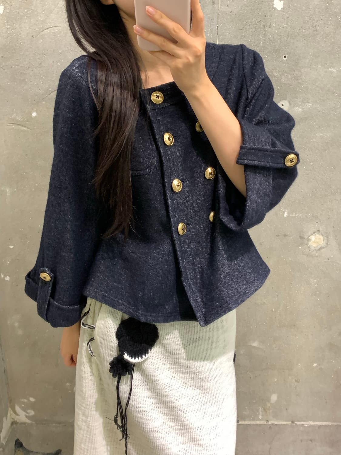 Burberry 버버리 블루라벨 울 더블버튼 하프 자켓 상품이미지1