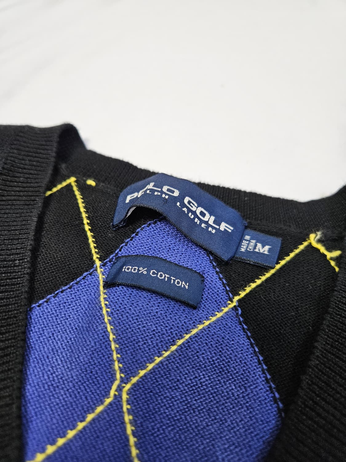 폴로 랄프로렌 골프 아가일 패턴 니트 베스트 M 상품이미지2