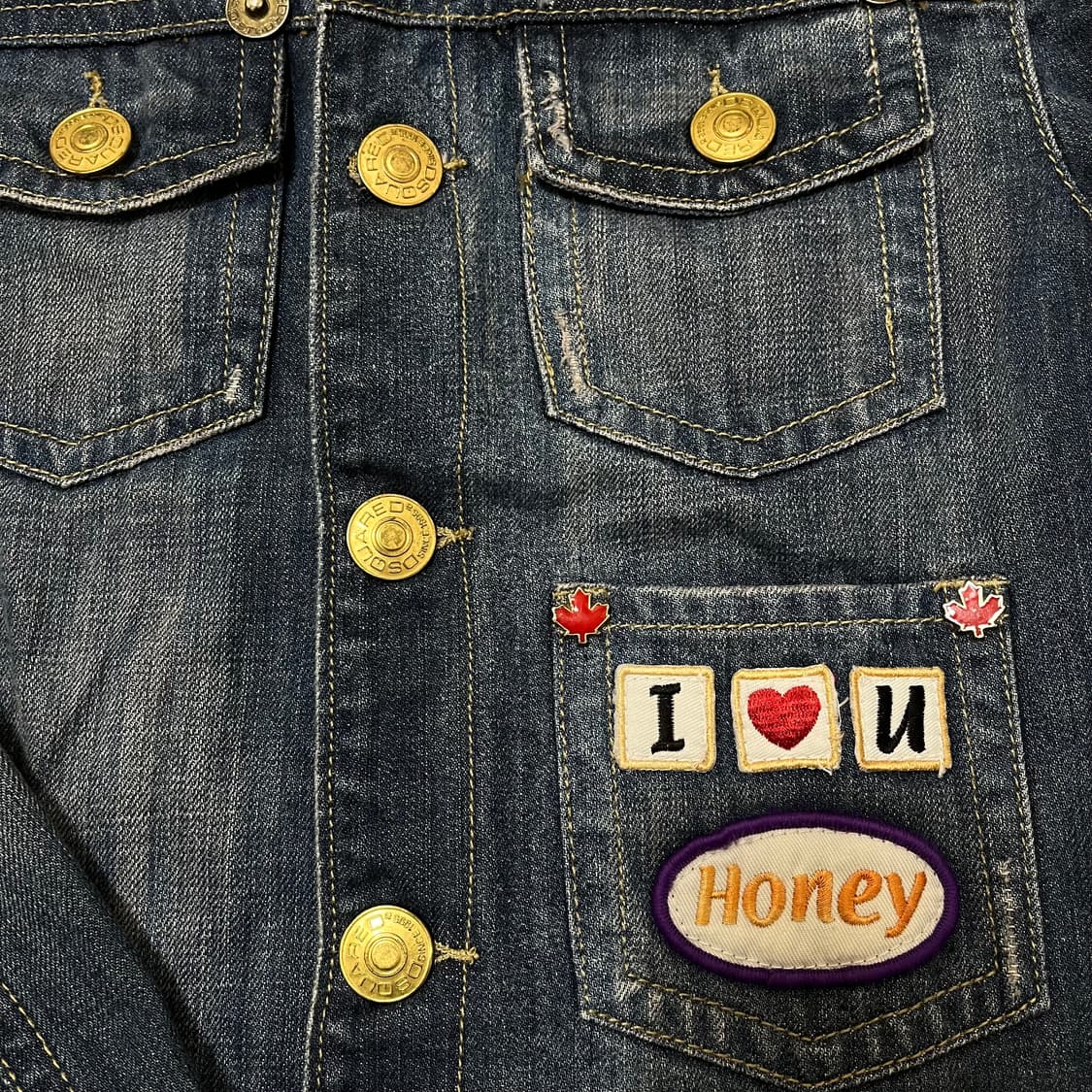 디스퀘어드2 Dsquared2 여성 멀티 패치 데님 청자켓 40사이즈 상품이미지5