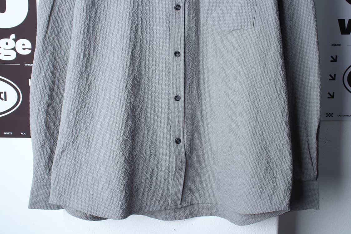 (XL-2XL) 워크온바디오프 셔츠 남방 체크 그레이-H3H33811 상품이미지4