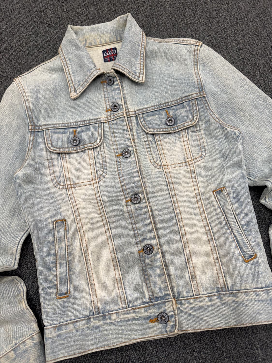 OS)c.co.co빈티지 여성 연청 데님 자켓 상품이미지2