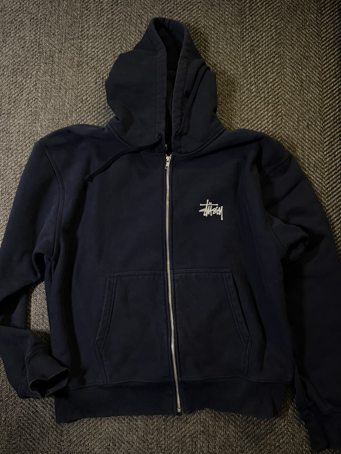 스투시 베이직 후드 집업 네이비 2022 상품이미지1