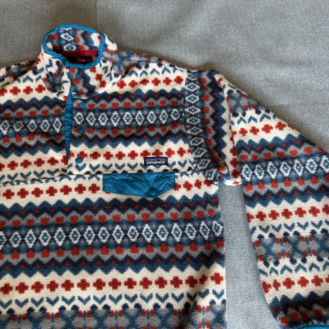 11FW 파타고니아 신칠라 스냅-T 페어아일/블루 아즈텍 패턴 멕시코 상품이미지2