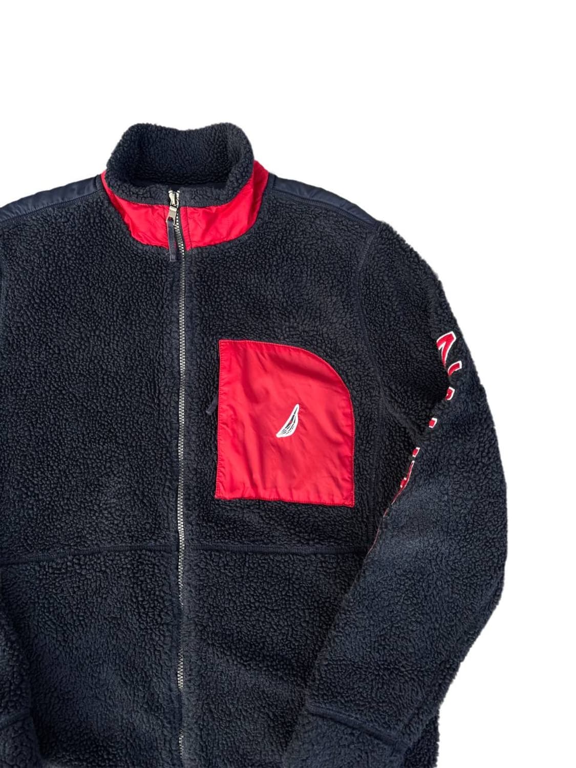 Nautica navy fleeced cardigan 상품이미지3