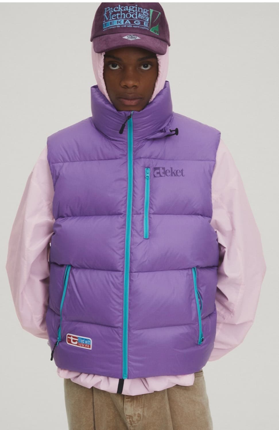 teket Snowball Down Vest Purple 상품이미지4