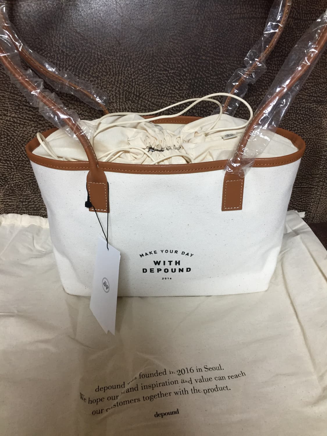 드파운드 데이백 쇼퍼 S 카멜 새상품(더스트백 있음) 상품이미지2