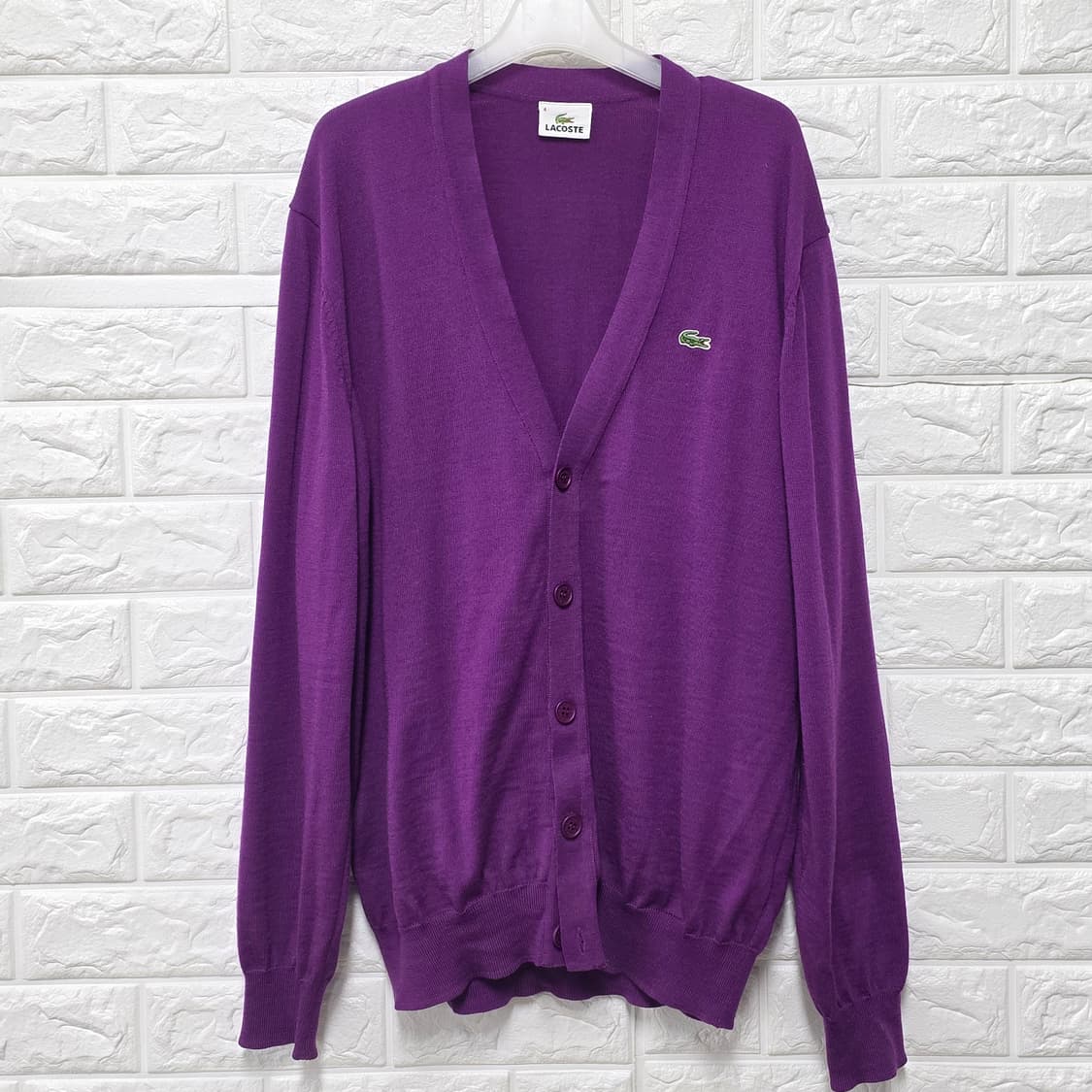택포_ 라코스테 퍼플 가디건 L 상품이미지1