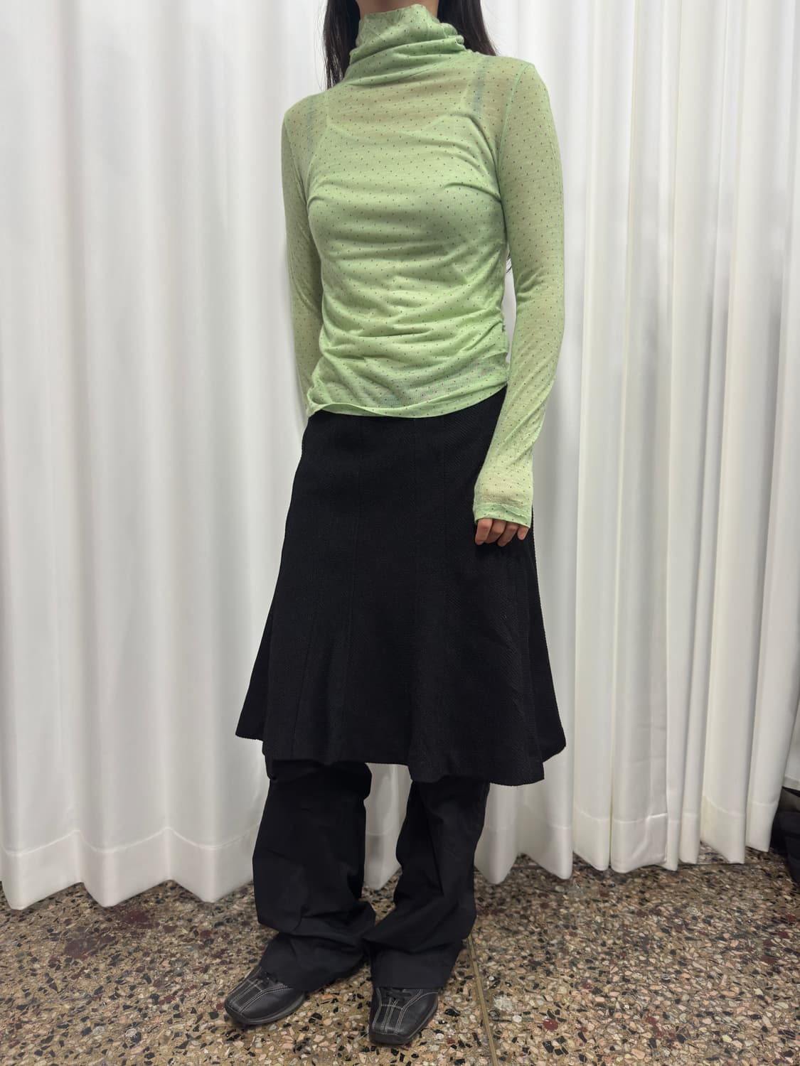 dot green longsleeve  상품이미지3