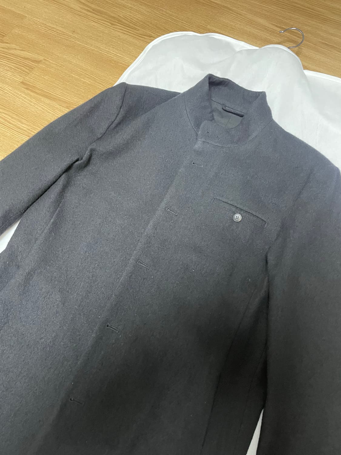 [4] 해칭룸 Stand Collar Coat Black 상품이미지1