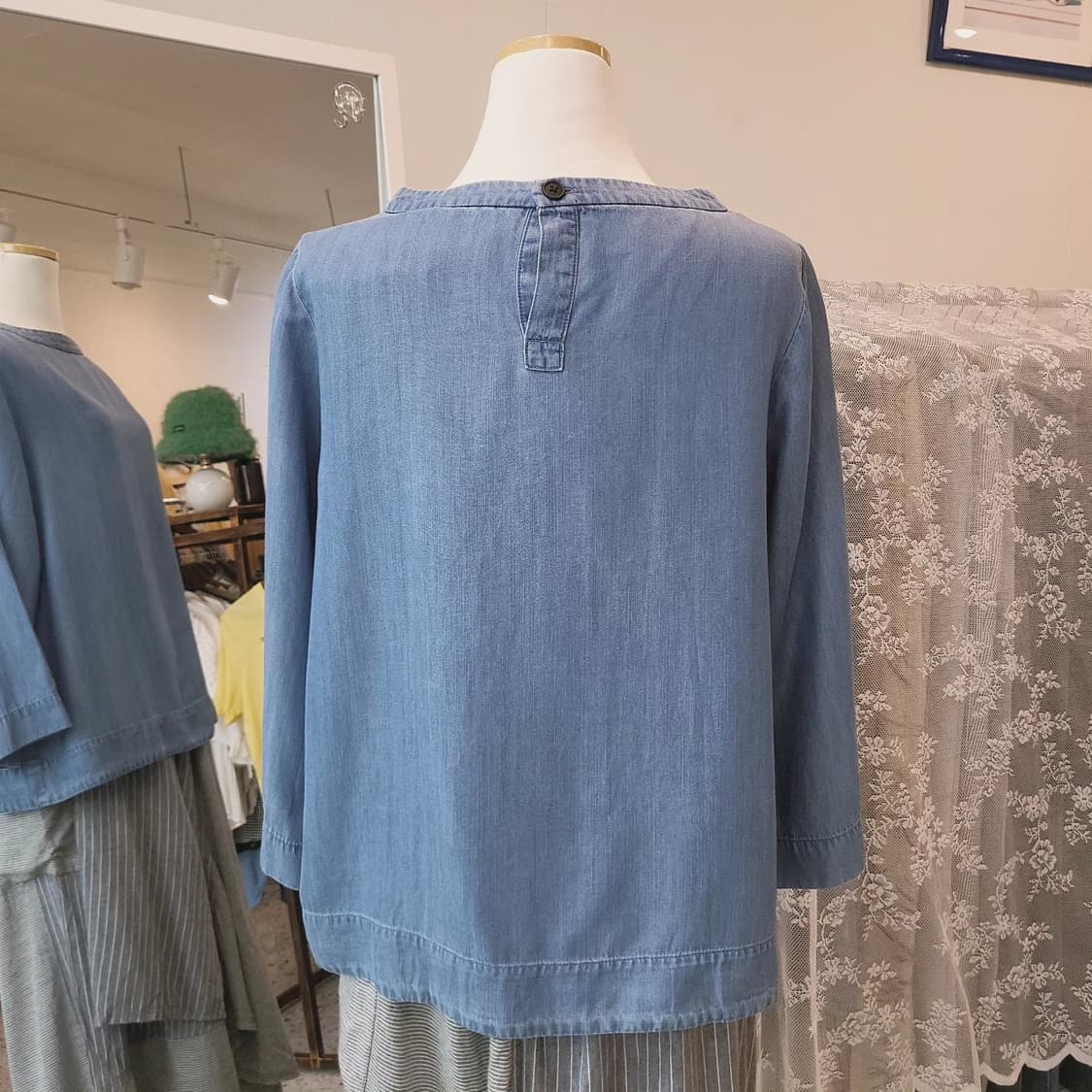 Muji 텐셀 데님 블라우스 상품이미지9