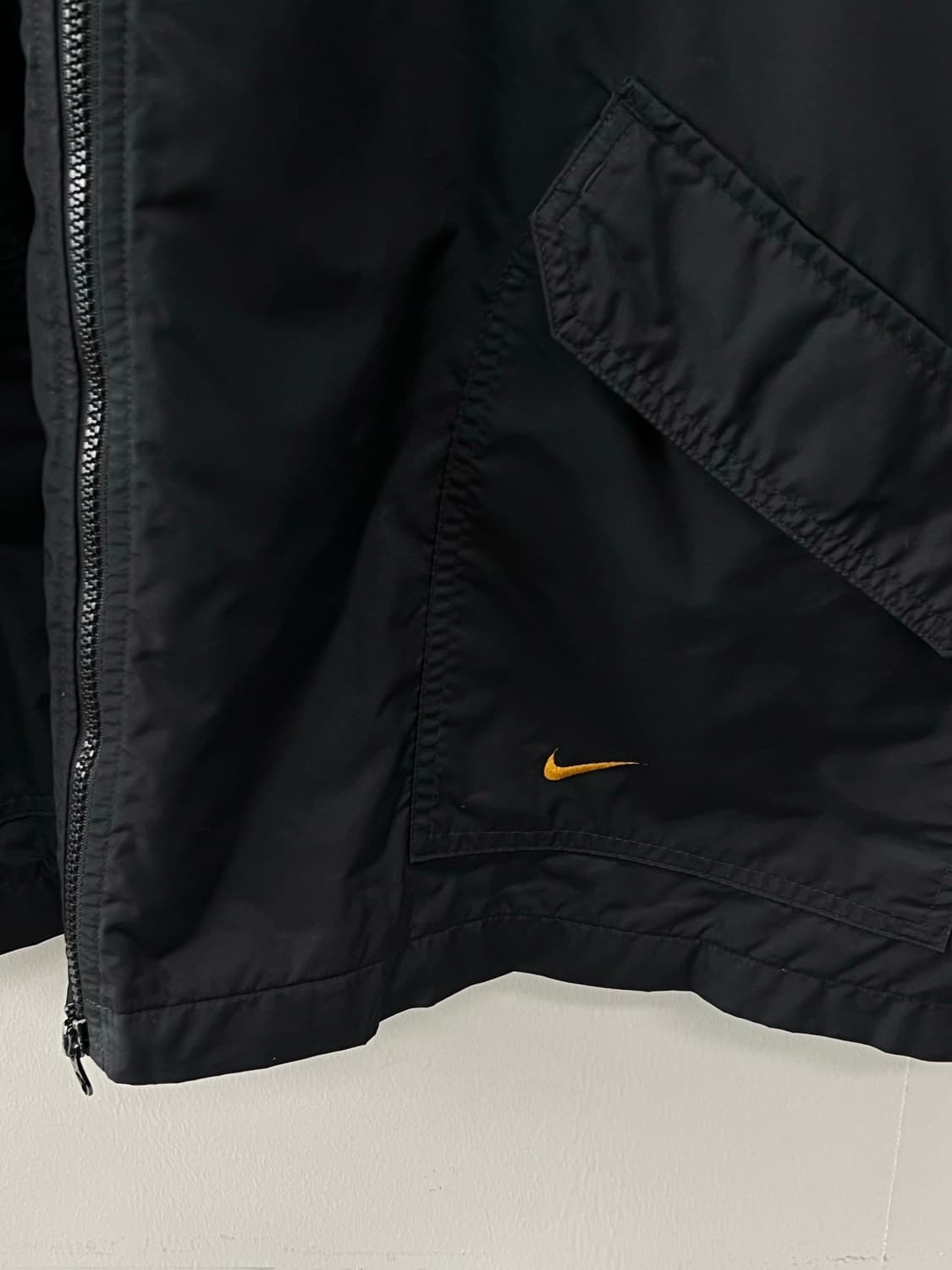 (XXL) 나이키 올드스쿨 백로고 블루종 바람막이 자켓 블랙/옐로우 상품이미지3