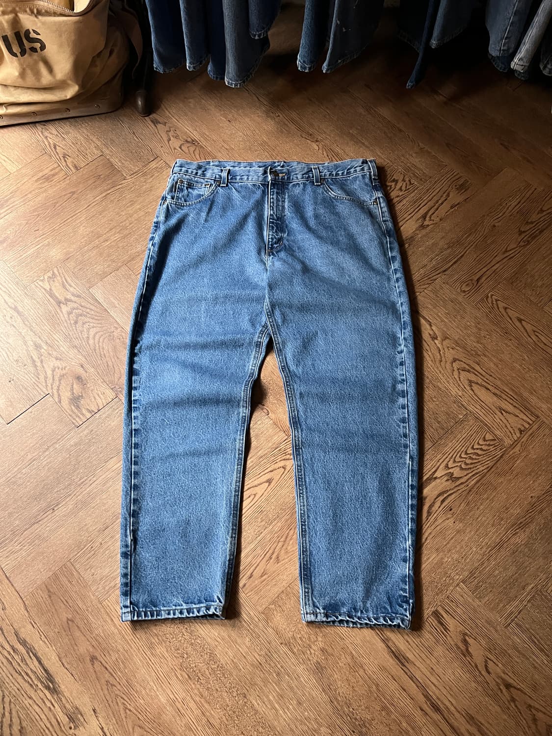 [40]칼하트 USA 미디엄블루 워크 데님 팬츠 상품이미지2