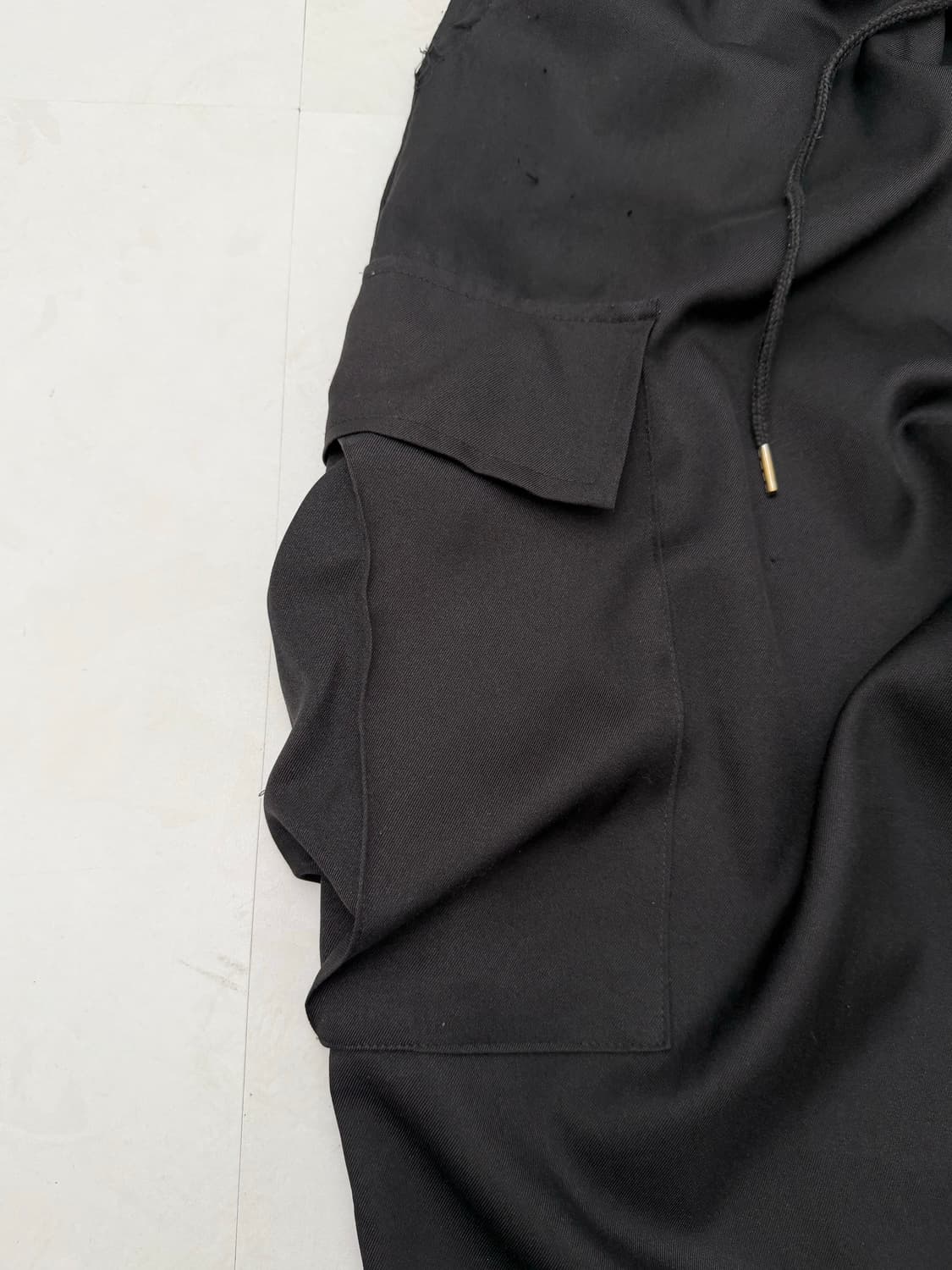 블랙 와이드 카고 팬츠  상품이미지7