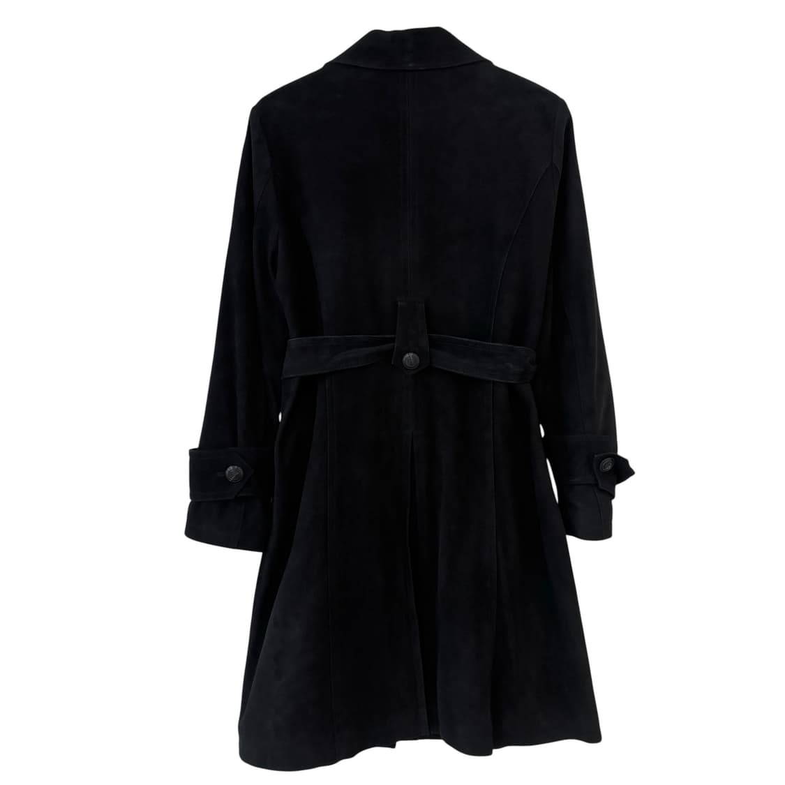 로보 염소가죽 벨티드 코트 블랙 77 상품이미지6