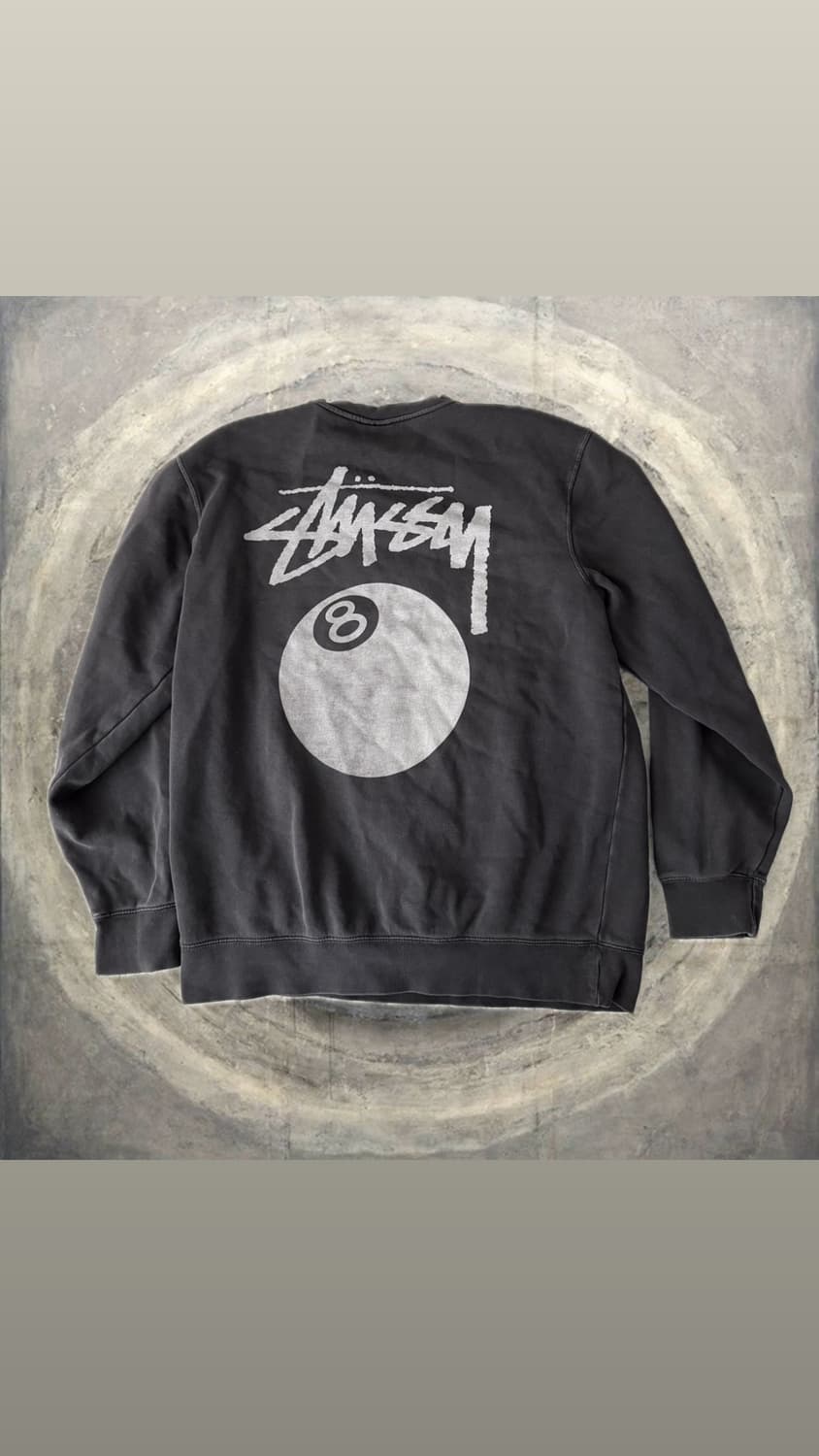 스투시 stussy 8볼 크루넥 맨투맨 차콜 L (여성 가능) 상품이미지1