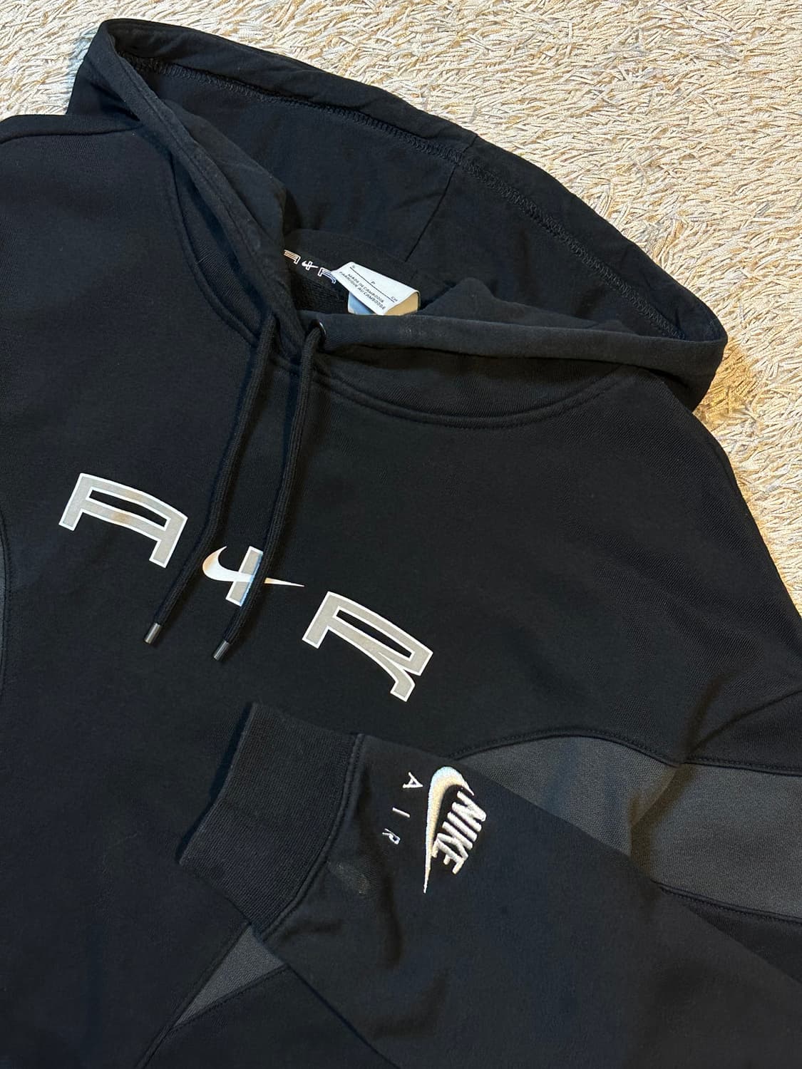 나이키 신형 에어 로고 플리스 후드티 블랙 우먼스 상품이미지2