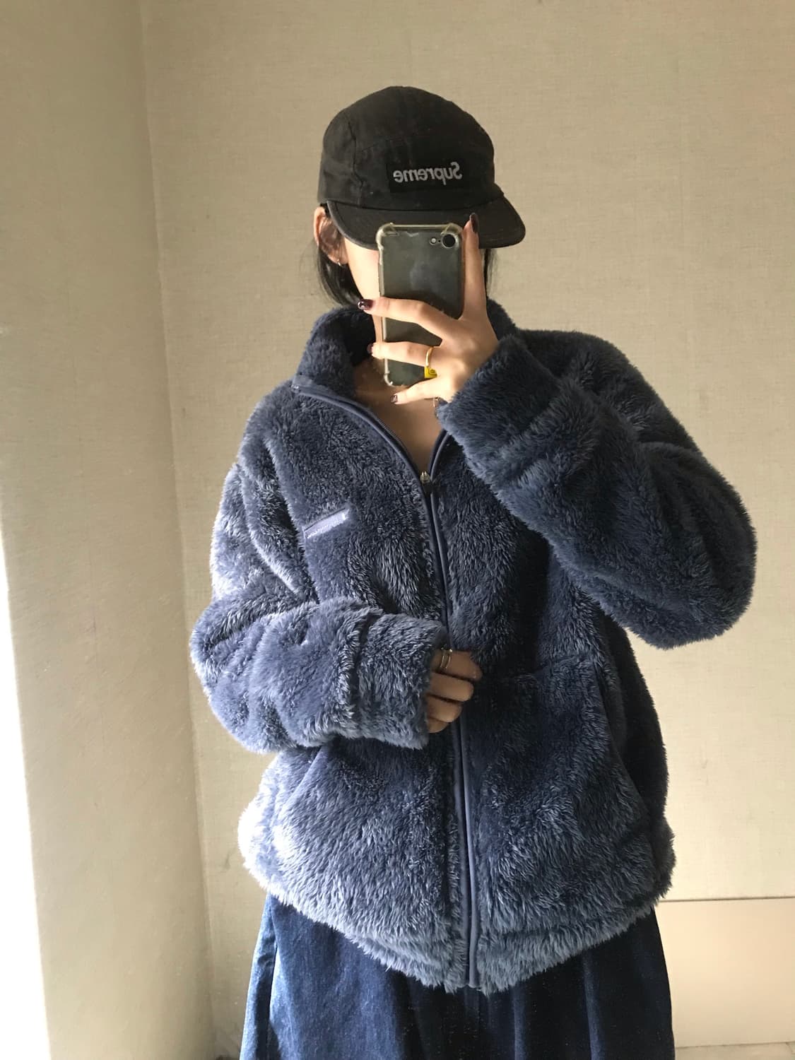 챔피온 뮤트네이비 후리스 상품이미지1