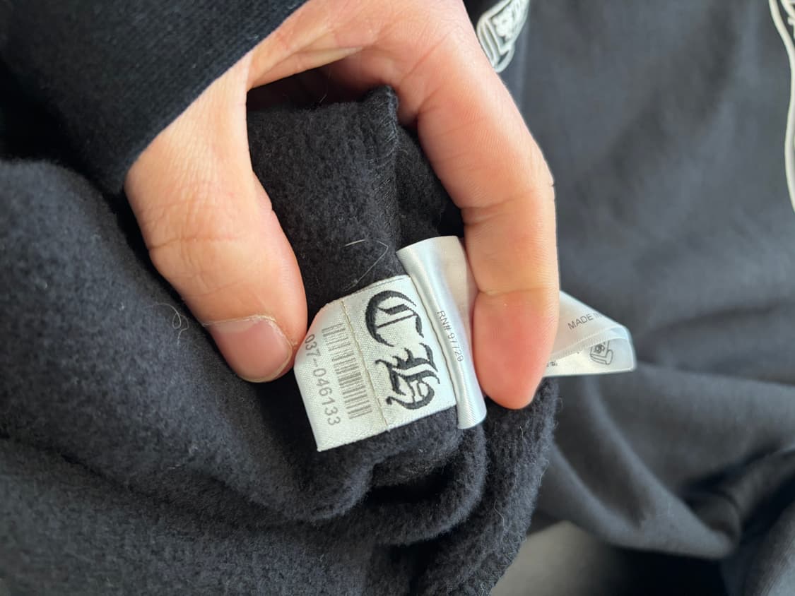 크롬하츠 스크롤 로고 퍽유 플리스 후드집업 XL 상품이미지7