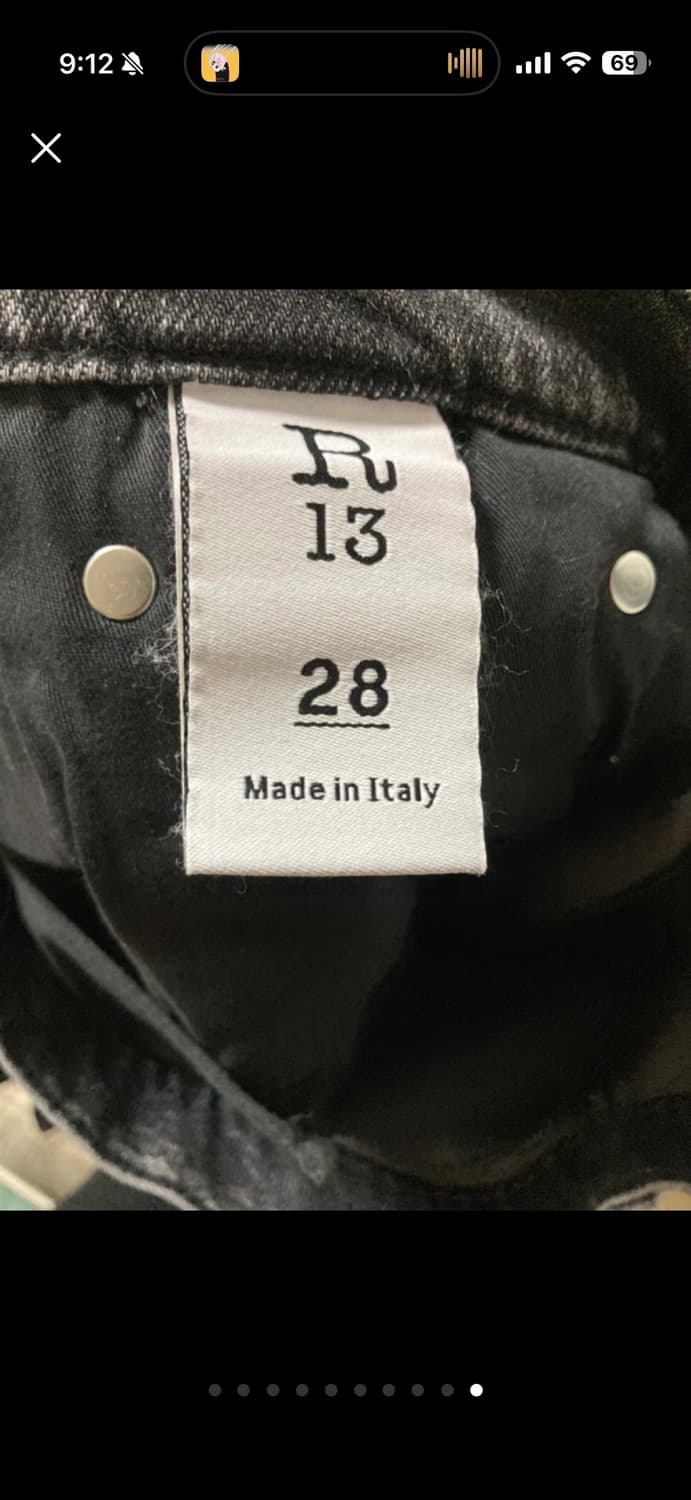 R13 / 그레이 와이드 데님팬츠 / 28 상품이미지10