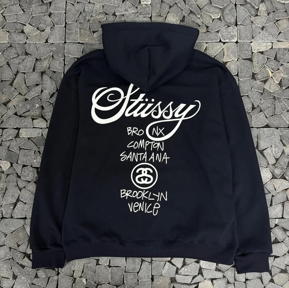Stussy 스투시 월드 투어 후드집업 네이비 (새상품) 상품이미지3