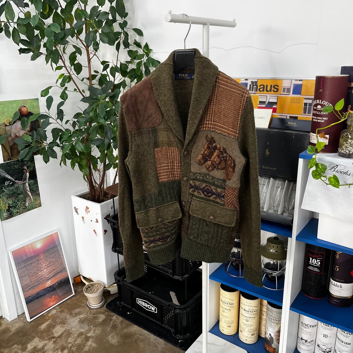 폴로랄프로렌 패치워크 숄칼라 가디건 XS 상품이미지1