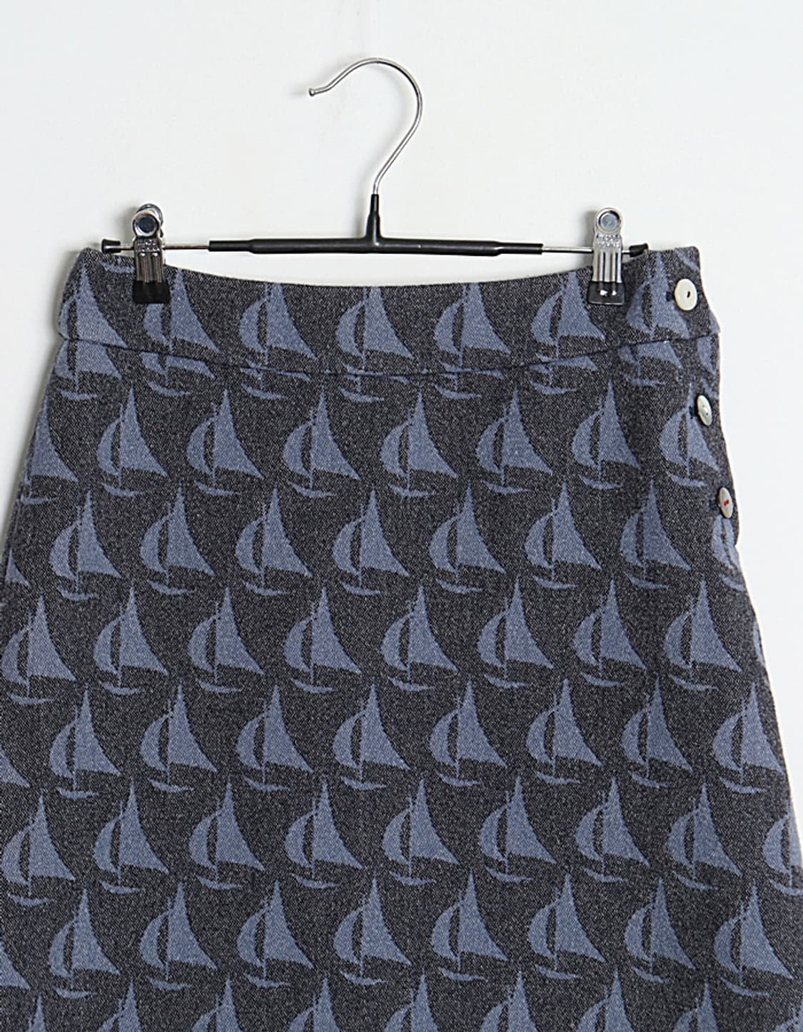 LA MARINE FRANCAISE Pattern Wool Skirt 상품이미지2