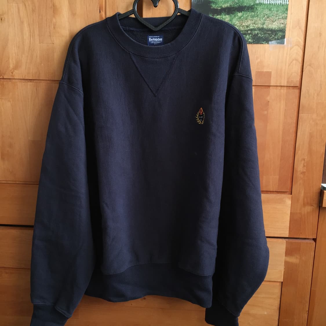 헤리티지플로스 CREST 221 REVERSE CREWNECK 차콜 상품이미지6