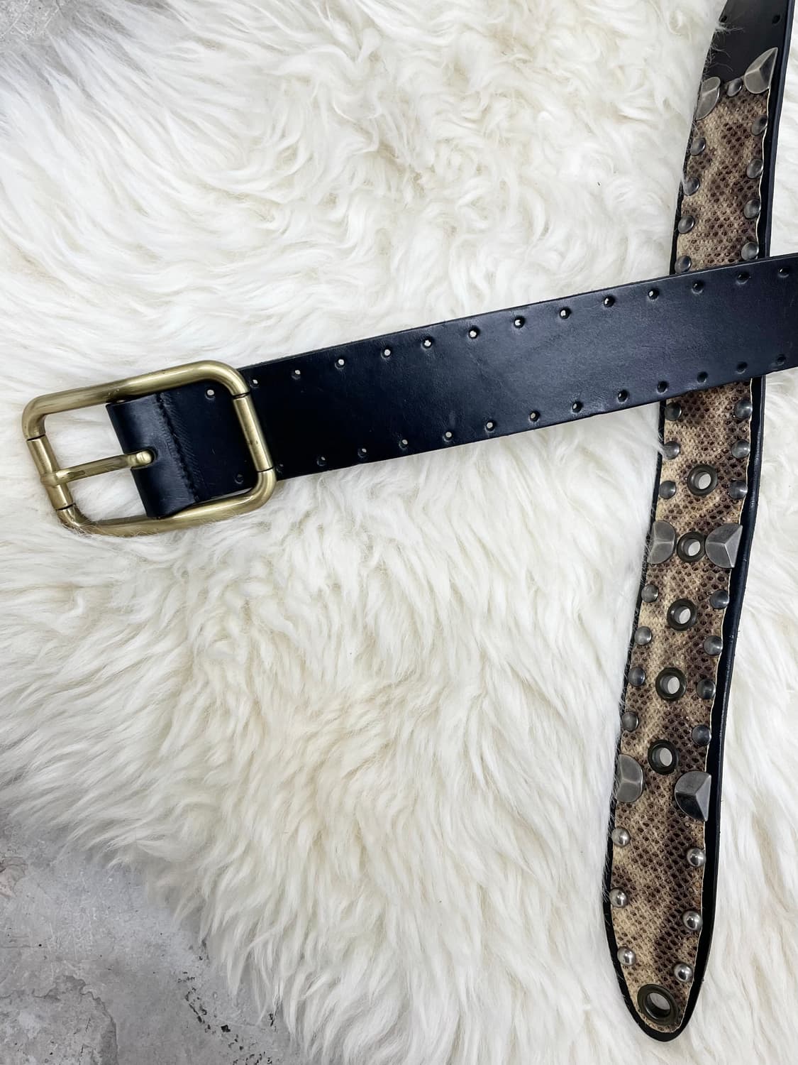 돌체앤가바나 레더 파에톤 스터드 버클 벨트*레어 상품이미지5