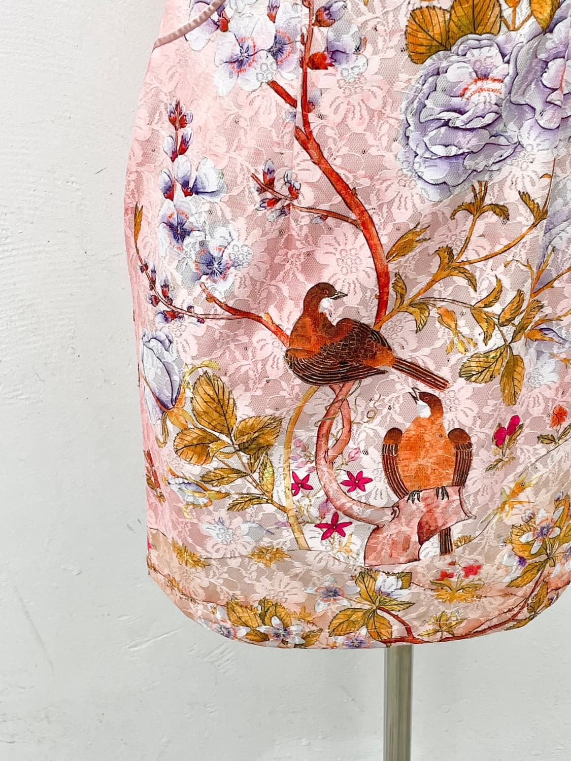 핑크 오리엔탈 레이스 치파오 상품이미지6