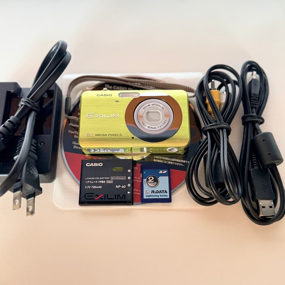 💚카리나 최예나 토모토모픽 미품 💚카시오 엑슬림 EX-Z80 라임그린 상품이미지3