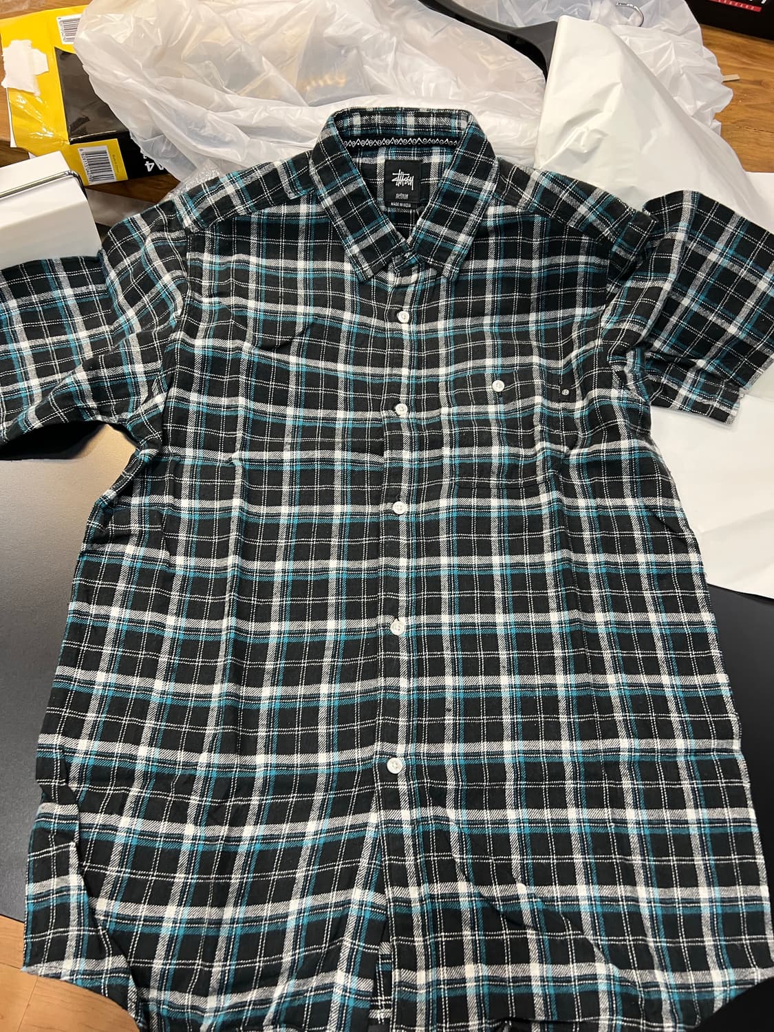 스투시 아카이브로고 체크셔츠 상품이미지1