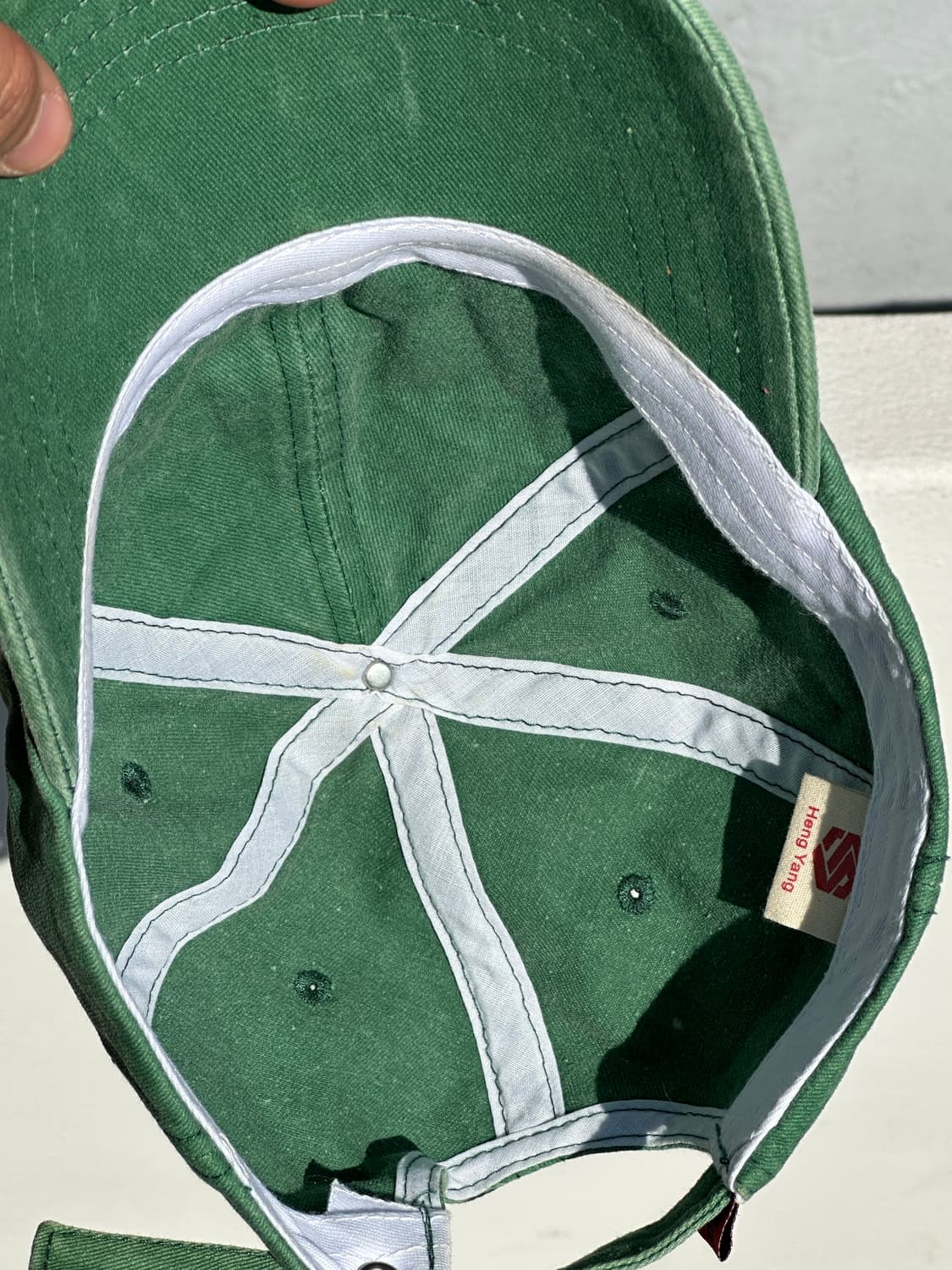 [F] 빈티지 로고 그린 볼캡 모자 상품이미지5