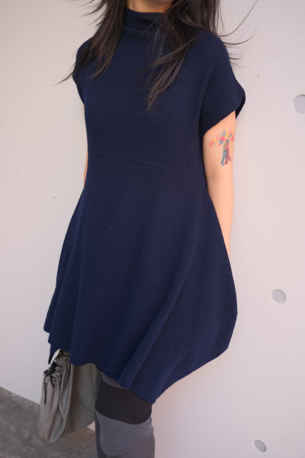 Flare high neck knit top 상품이미지3